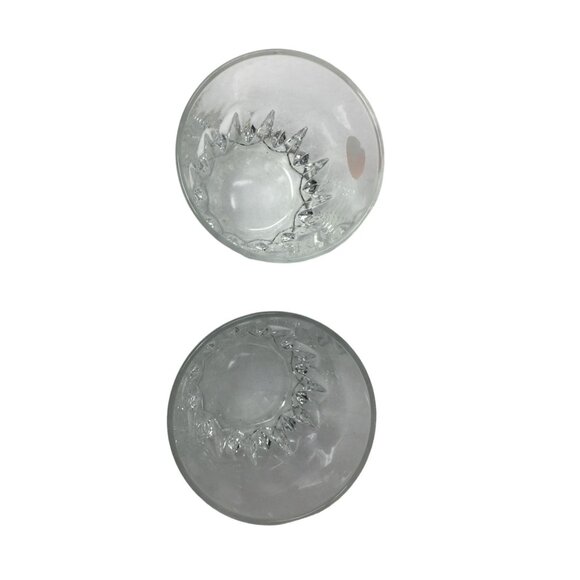 Vintage Set of 2 Clear Glass Cocktail Glasses- 3 inches tall - Picture 5 of 6